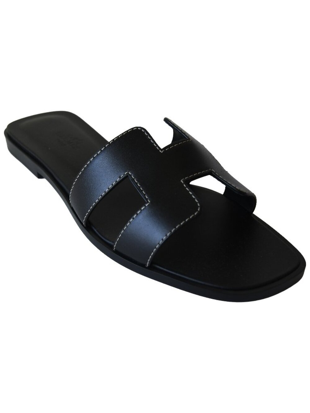 Hermes Oran Sandals Black